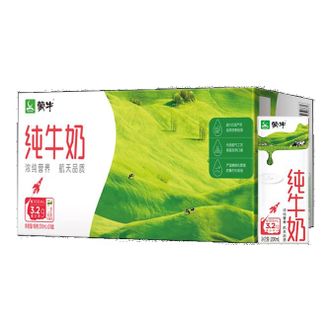 蒙牛  全脂纯牛奶200ml*24盒每100ml含3.2g蛋白质（新日期）礼盒装
