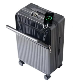 大嘴猴（Paul Frank）  PF9015前置开口多功能旅行箱 22寸灰色