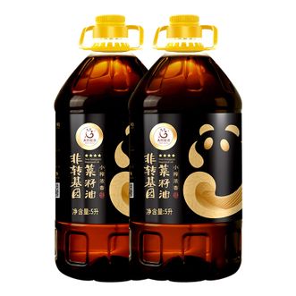 天府菜油/TIAN FU-RAP OIL  菜籽油  小榨工艺浓香非转基因食用油  5升*2桶  四星