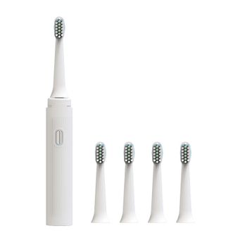 HYUNDAI  便携式马卡龙电动牙刷清雅白 (配5个刷头)  X5