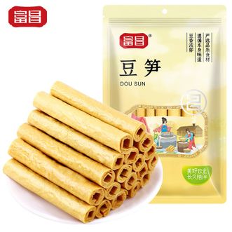 富昌FUCHANG  黄豆笋 500g 豆皮腐竹 豆腐皮 豆筋棍豆棒豆杆 手工豆笋无添加 火锅食材