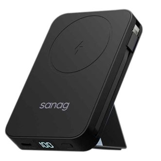 赛那/sanag  磁吸充电宝自带线小巧便携支架无线Magsafe快充10000毫安适用iphone16/15/14promax苹果华为安卓通用移动电源 黑色