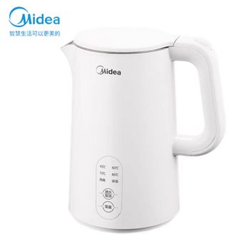 美的/Midea  电水壶热水壶烧水壶开水壶控温壶304不锈钢1.5L侧显温度净甜家用恒温智能自动断电SH-15X301