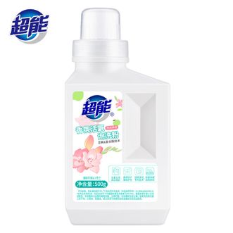 超能  活氧香氛泡洗粉500g 馥郁苹果&小苍兰香氛瓶装除菌除螨 99.99%