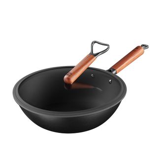 三禾/SANHO  窒氮防锈轻铁锅  30cm  炒锅铁锅 厨房家用炒菜锅锅具用品