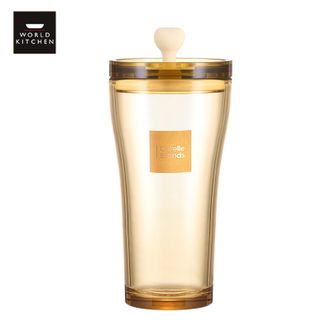 VISIONS  心悦双饮杯 咖啡杯带盖 500ML 高颜值玻璃杯 吸管杯 办公室随行杯 心悦双饮杯 CB-SB05P008C/KZ