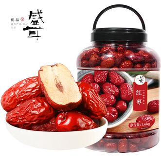 盛耳  新疆红枣1.6kg （桶）灰枣子新货大枣