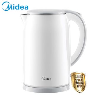 美的/Midea  电水壶  316L不锈钢家用双层防烫烧水壶 1.7L大容量热水壶开水壶煮茶壶 1.7L  MK-SH17M301-PRO