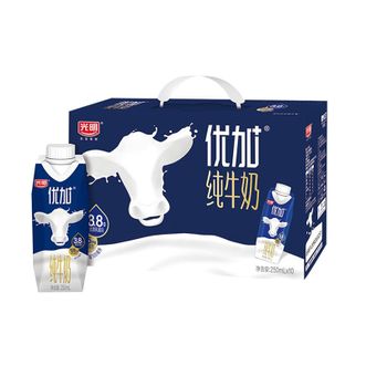 光明  优加3.8蛋白梦幻盖纯牛奶250ml*10盒