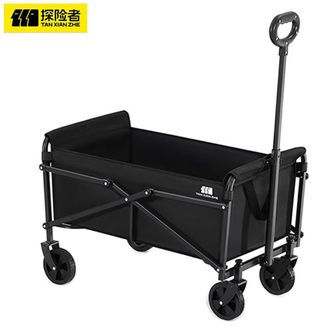 探险者（TAN XIAN ZHE）  露营车户外黑色营地车碳钢窄轮手拉车平折款推车