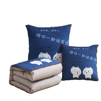 好眠好梦  芦荟棉数码抱枕被 猫咪（40*40cm±2cm）单只装