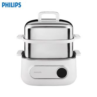 飞利浦/Philips  电蒸锅HD3300/20 【白色款】电煮锅 电火锅 多功能锅家用不锈钢涮蒸炖煮多用途锅9升三层大容量