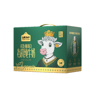 认养一头牛ADOPT A COW  黑土有机A2β酪蛋白纯牛奶 250ml*10盒*1提
