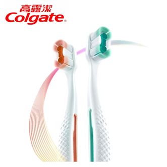 高露洁/Colgate  360°专研护敏多效牙刷2支  超细软毛 成人宽头 牙刷 2支