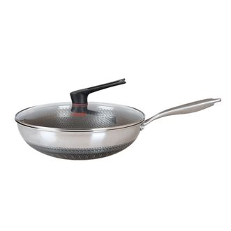 双喜双面屏蜂窝不粘不锈钢炒锅32CMCC-32SKB02