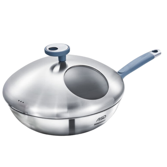 爱仕达/ASD  炒锅不粘锅无涂层平底 太空舱炒锅 凹凸储油结构 32口径