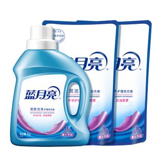 蓝月亮 深层洁净薰衣草香洗衣液瓶1kg+袋装1kg*2 蓝月亮 深层洁净薰衣草香洗衣液瓶1kg+袋装1kg*2