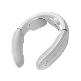 SKG  颈椎按摩器  轻薄机身颈部便携按摩仪热敷电脉冲护颈仪  4356白色