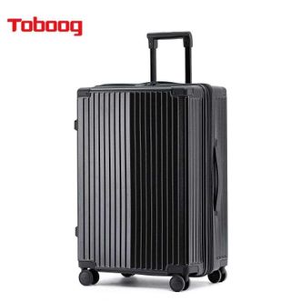 途帮Toboog  多功能行李箱可扩展大容量密码箱万向轮轻音箱2022拉链款 20寸黑色