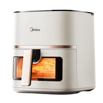 美的/Midea  5L家用大容量全自动不用翻面空气炸锅KZC5089  三档控风透明可视窗口 全金属内胆