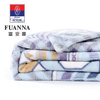 富安娜  时尚法兰绒毯子空调毯午休毯居家办公旅行多功能一毯多用亲肤柔软透气舒爽绒毛丰盈耐洗耐用时空谜魅