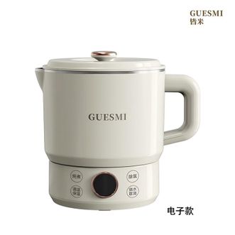 皆米  1500ml 大容量 便携式烧水壶 48小时智能保温  304不锈钢内胆 分体设计 家用可折叠 恒温电热水壶 保温一体电水壶  电煮锅 电子款 35-100℃可调