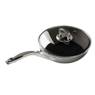 新思特  炒锅煎锅耐磨耐铲爆炒不粘钛钢一体不粘锅  Ti-3201C