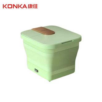 康佳/Konka  足浴盆KZYP-2011折叠泡脚桶 折叠泡脚洗脚盆智能足疗按摩器 标配款-绿色