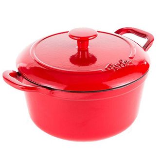 菲仕乐 食色系列20厘米铸铁锅-红色珐琅铸铁锅炖锅双耳煲汤锅煲仔饭电磁炉燃气通用