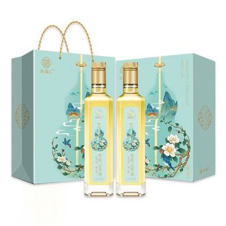 纳福汇  有机物理压榨一级山茶油750ml*2食用油 礼盒装