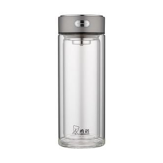 希诺  玻璃水杯 银色 340ml