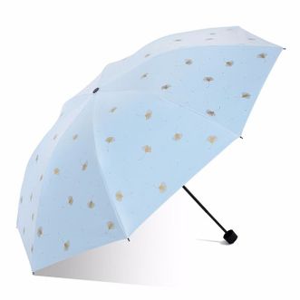 天堂伞  雨伞 黑胶防晒防紫外线太阳伞 遮阳晴雨伞 33631E银杏飞舞 黑色/甘酪白/粉红/藏青/天蓝