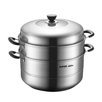 苏泊尔/Supor  蒸锅 复底三层加大蒸煮两用锅 口径三十四