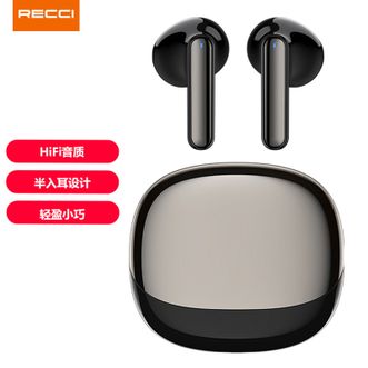 RECCI  TWS蓝牙耳机轻盈小巧HiFi音质持久续航大电池容量半入耳设计无感佩戴