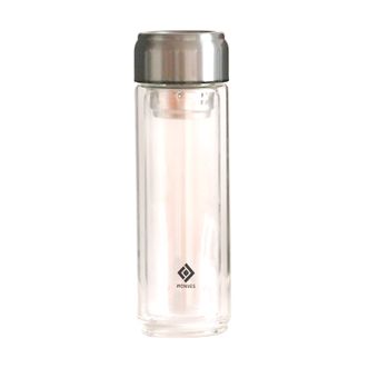 怡乐雅  双层玻璃杯高档茶杯车载便携杯子大容量家用玻璃水杯 320ml YLYC-230
