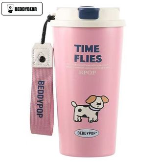 杯具熊（beddybear）   云端双饮咖啡杯600mL 高颜值双饮杯316不锈钢保温杯户外便携随行水杯 疑惑汪