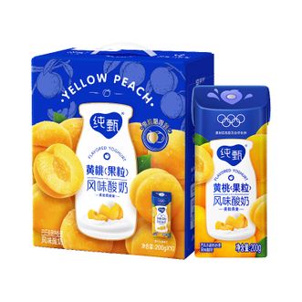 蒙牛  纯甄风味酸牛乳200g*10包 黄桃燕麦味营养早餐奶礼盒装