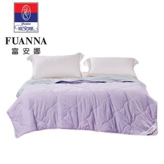 富安娜  高颜值时尚净柔夏被轻奢空调被亲肤保暖透气不闷汗双面磨毛触感细腻轻松机洗双面设计更多体验远山·紫
