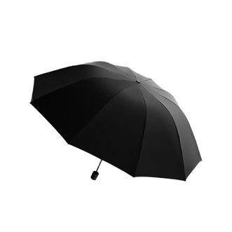 天玮伞业/Tianwei umbrella  10骨加大反三折手开晴雨伞  加厚黑胶雨伞