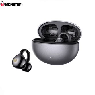 魔声  蓝牙耳机AIrclip AC730【曜石黑】 耳夹式蓝牙6.0运动耳机智能数显通话降噪适华为小米苹果手机通用