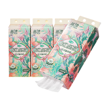 蓝漂  悬挂式抽纸4层296抽*4提 【8D压花挂抽】新老款随机发货