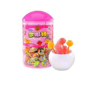 徐福记  多嘟棒果味棒棒糖570g/桶约60支 糖果儿童零食