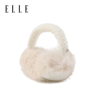 Elle  耳罩 女秋冬季毛毛保暖可折叠 骑车加绒加厚防冻 耳捂子 可爱耳包