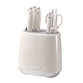 欧美达（OMUDA）  巴赫系列-不锈钢刀具厨房套装组合砍骨刀菜刀多用刀果皮刀厨房套装 白色 OBH107