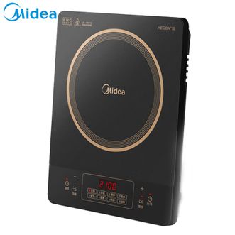 美的/Midea  电磁炉  大功率家用猛火爆炒8档火力调节防水耐用350mm大面板炒菜锅电磁灶火锅炉  C21-RT21E01