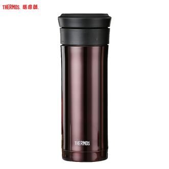 膳魔师（THERMOS）不锈钢保温杯 家用500ml男士高档带茶漏商务办公泡茶杯 TCMK-500咖啡色