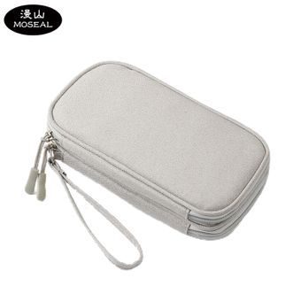 漫山/MOSEAL  磨砂阳涤双层手拿包手机包爆款迷你旅行充电宝数据线收纳包MS-LJ0002