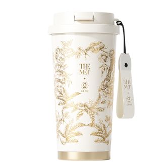  格沵/germ  保温杯咖啡杯高颜值大容量保温杯子吸管水杯绮梦宝境系列闪耀咖啡杯 绯白色 500ml