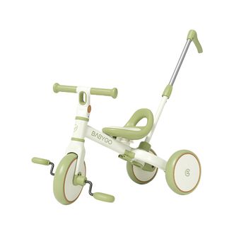babygo  儿童三轮车遛娃手推车1一3岁轻便脚踏车 T2-01