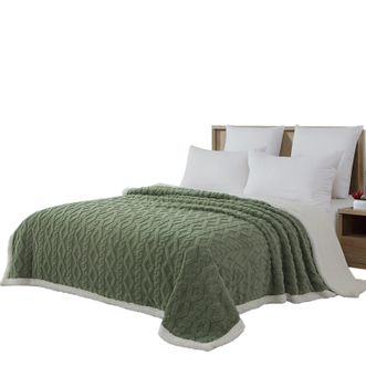 芳恩/faunen  塔芙绒双层多用毯 200×230cm FN-T9021-2 A版：塔芙绒（聚酯纤维）B版：羊羔绒（聚酯纤维）